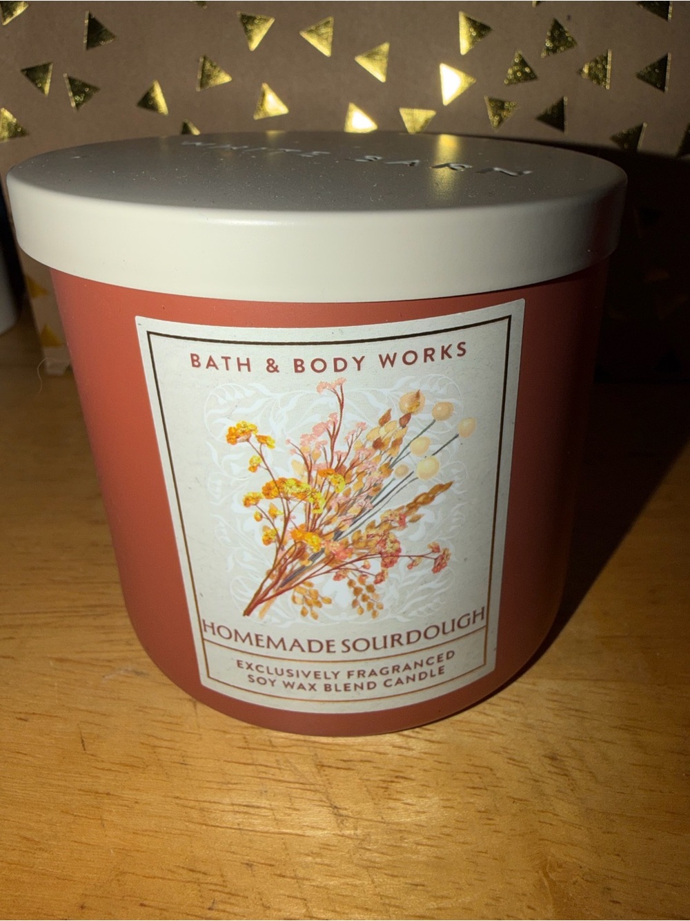 Bath & Body Works Homemade Sourdough Candle - Coral with White Lid